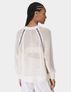 Sweaty Betty Tides High Whipstitch Jumper - Lily White 9 Sweaty Betty Tides High Whipstitch Jumper - Lily White -The Sports Edit Store sweaty betty tides high whipstitch jumper lily white sb10212 3