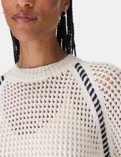 Sweaty Betty Tides High Whipstitch Jumper - Lily White 10 Sweaty Betty Tides High Whipstitch Jumper - Lily White -The Sports Edit Store sweaty betty tides high whipstitch jumper lily white sb10212 4