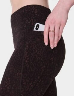 Sweaty Betty Ultimate Studio 7/8 Leggings - Brown Panther Print -The Sports Edit Store sweaty betty ultimate studio 7 8 leggings brown panther sb10033a78 7
