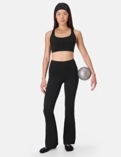 Sweaty Betty Ultimate Studio Flare Trousers 32" - Black -The Sports Edit Store sweaty betty ultimate studio flare trousers 32in black sb10008r 7