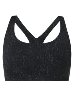 Sweaty Betty Ultimate Studio Racerback Bra - Black Panther Print -The Sports Edit Store sweaty betty ultimate studio racerback bra black panther print sb10034a 7