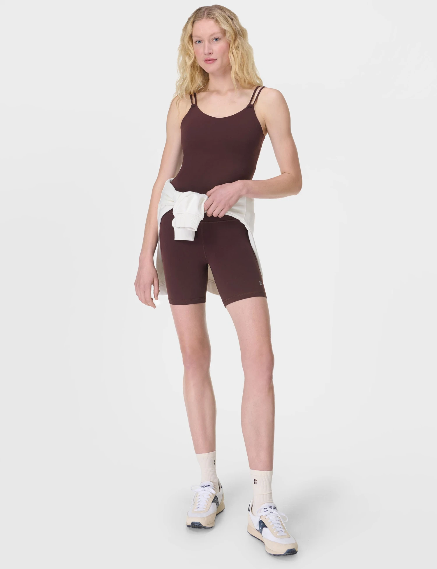 Sweaty Betty Ultimate Studio Strappy Vest - Sable Brown 7 Sweaty Betty Ultimate Studio Strappy Vest - Sable Brown - Image 5