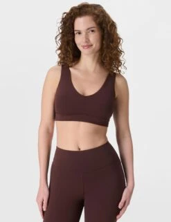 Sweaty Betty Ultimate Studio Voop Bra - Sable Brown