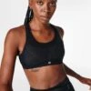 Sweaty Betty Ultra Running Bra - Black -The Sports Edit Store sweaty betty ultra running bra black sb308a 1