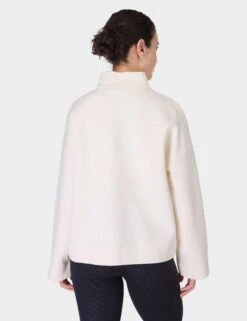 Sweaty Betty Wind Down Funnel Neck Sweatshirt - White Marl -The Sports Edit Store sweaty betty wind down funnel neck sweatshirt white marl sb10025b 2