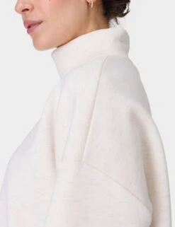 Sweaty Betty Wind Down Funnel Neck Sweatshirt - White Marl -The Sports Edit Store sweaty betty wind down funnel neck sweatshirt white marl sb10025b 8