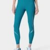 Sweaty Betty Zero Gravity 7/8 Illuminate Running Leggings - Reef Teal/Salt Blue Reflective -The Sports Edit Store sweaty betty zero gravity 7 8 illuminate running leggings reef teal salt blue reflective sb9103 1