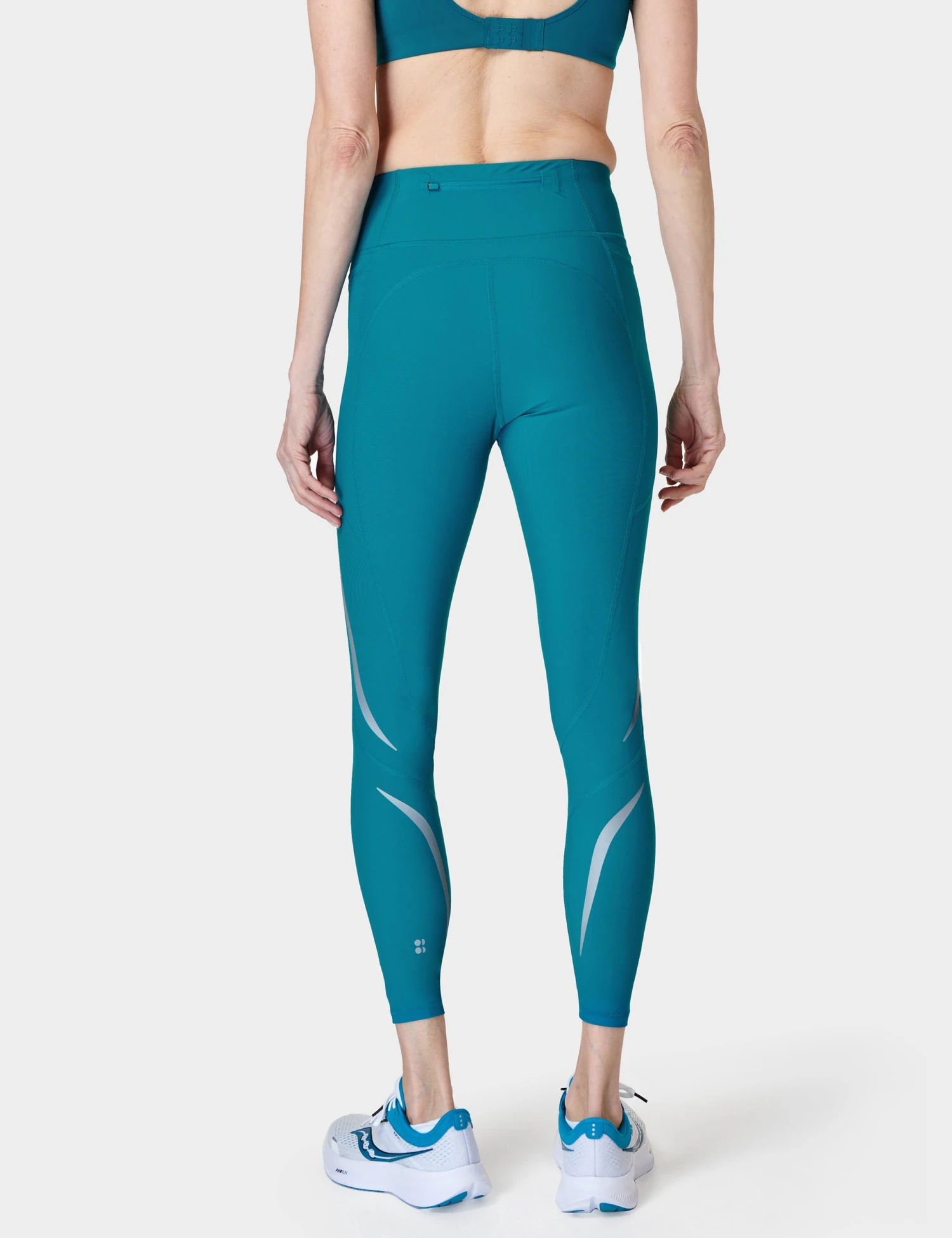 Sweaty Betty Zero Gravity 7/8 Illuminate Running Leggings - Reef Teal/Salt Blue Reflective 4 Sweaty Betty Zero Gravity 7/8 Illuminate Running Leggings - Reef Teal/Salt Blue Reflective - Image 2