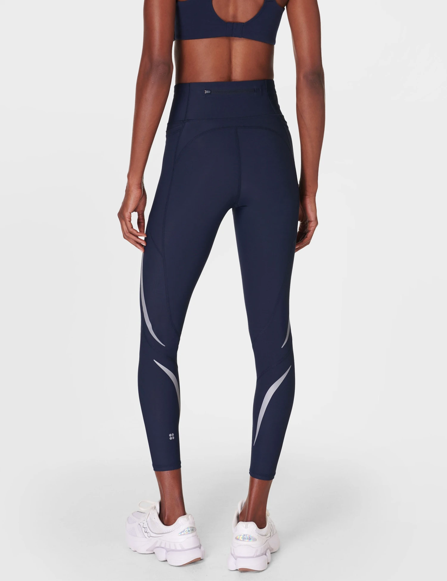 Sweaty Betty Zero Gravity 7/8 Illuminate Running Tight - Navy Blue 4 Sweaty Betty Zero Gravity 7/8 Illuminate Running Tight - Navy Blue - Image 2