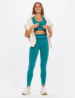 Marle Seamless Sandy Bra - Emerald -The Sports Edit Store the upside marle seamless sandy bra emerald USW123008 6
