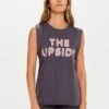 Muscle Tank - Washed Black 2 Muscle Tank - Washed Black -The Sports Edit Store the upside muscle tank washed black USW323125 1