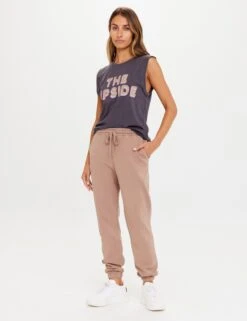 Muscle Tank - Washed Black -The Sports Edit Store the upside muscle tank washed black USW323125 8