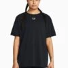 Under Armour Campus Oversize Short Sleeve - Black/White -The Sports Edit Store under armour campus oversize short sleeve black white 1387193 001 1