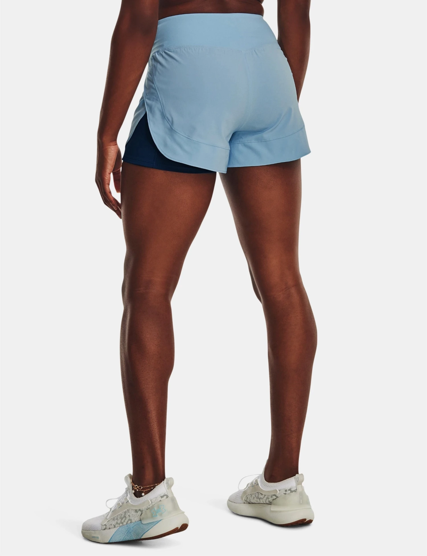 Under Armour Flex Woven 2-in-1 Shorts - Blizzard/Varsity Blue 4 Under Armour Flex Woven 2-in-1 Shorts - Blizzard/Varsity Blue - Image 2