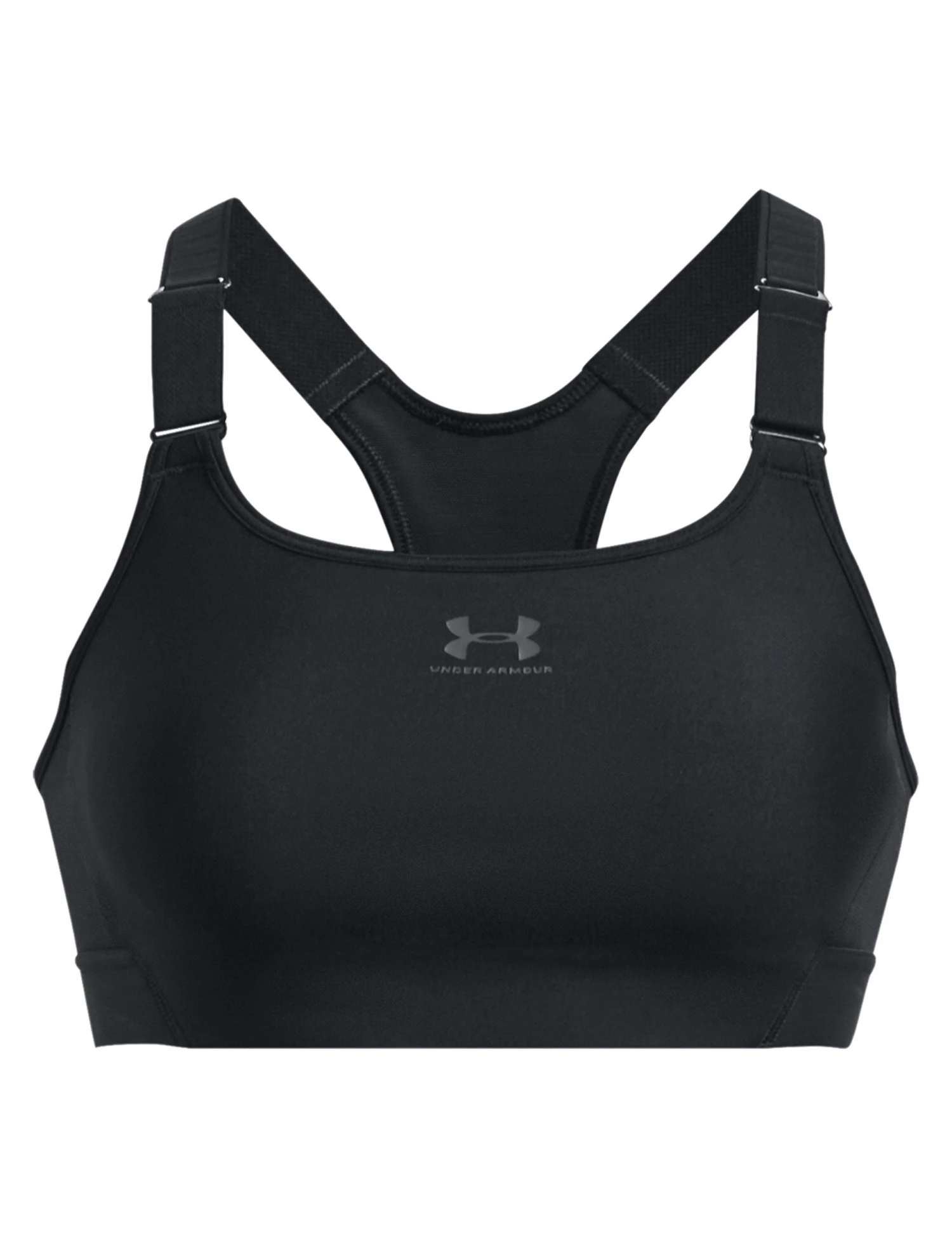Under Armour HeatGear Armour High Sports Bra - Black/Jet Grey 8 Under Armour HeatGear Armour High Sports Bra - Black/Jet Grey - Image 6
