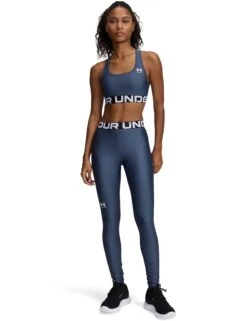 Under Armour HeatGear Leggings - Downpour Grey/White -The Sports Edit Store under armour heatgear leggings grey white 1383559 044 3