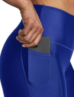 Under Armour HeatGear No-Slip Waistband Full-Length Leggings - Team Royal/Black -The Sports Edit Store under armour heatgear no slip waistband leggings royal black 1365336 400 5