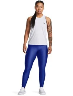 Under Armour HeatGear No-Slip Waistband Full-Length Leggings - Team Royal/Black -The Sports Edit Store under armour heatgear no slip waistband leggings royal black 1365336 400 6