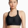 Under Armour Infinity 2.0 High Zip Sports Bra - Black -The Sports Edit Store under armour infinity 2 0 high zip bra black 1384118 002 1