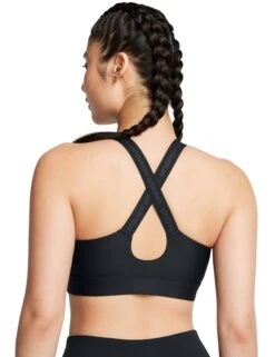 Under Armour Infinity 2.0 High Zip Sports Bra - Black -The Sports Edit Store under armour infinity 2 0 high zip bra black 1384118 002 3