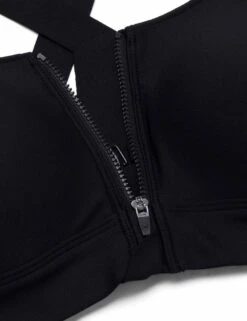Under Armour Infinity 2.0 High Zip Sports Bra - Black -The Sports Edit Store under armour infinity 2 0 high zip bra black 1384118 002 4