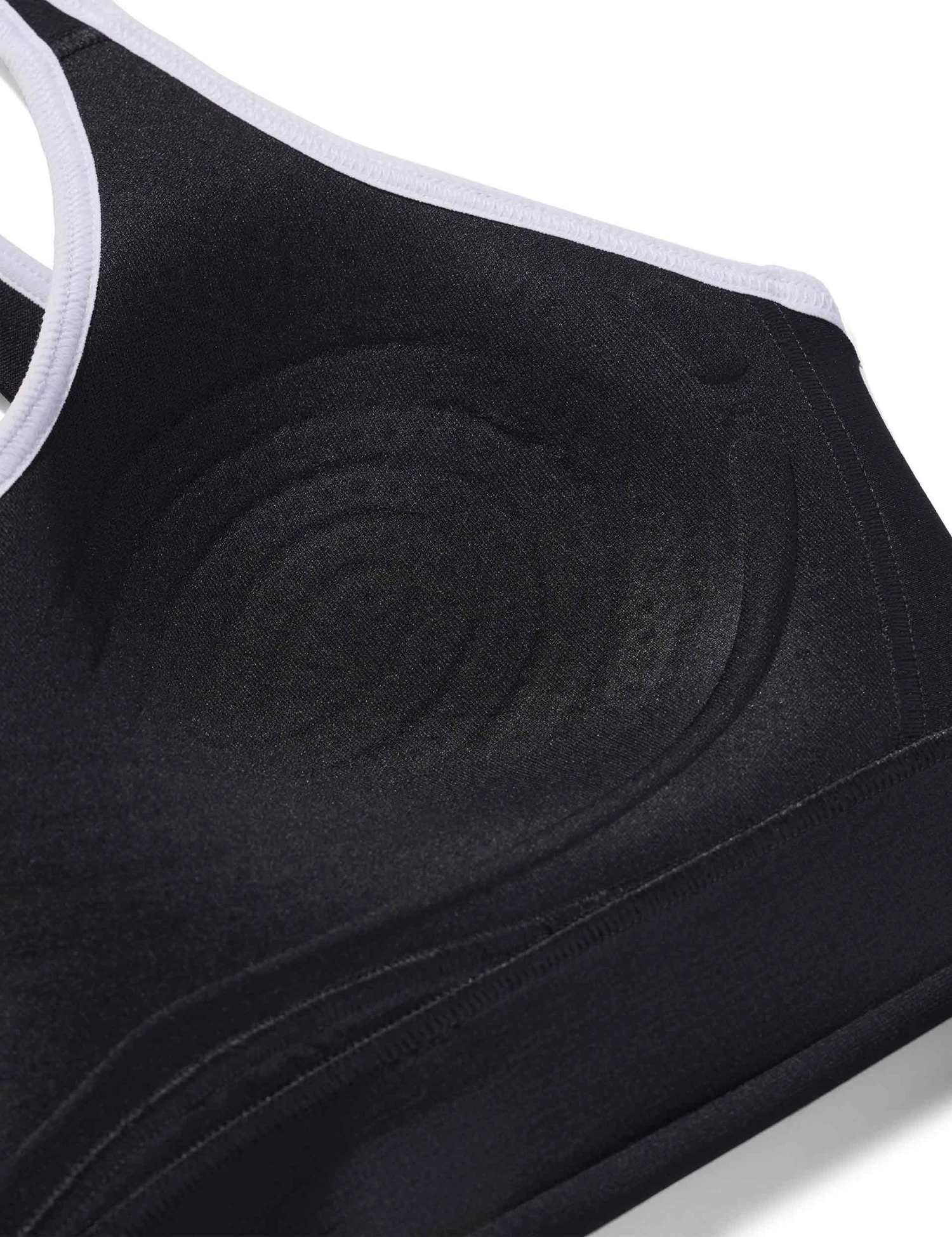 Under Armour Infinity Mid Piped Sports Bra - Black/White 6 Under Armour Infinity Mid Piped Sports Bra - Black/White - Image 4