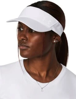 Under Armour Launch Visor - White/Reflective Performance Running Headwear -The Sports Edit Store under armour launch visor white reflective 1383480 100 3
