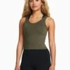 Under Armour Motion Tank - Marine OD Green/Black -The Sports Edit Store under armour motion tank green black 1388648 390 1