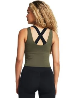 Under Armour Motion Tank - Marine OD Green/Black -The Sports Edit Store under armour motion tank green black 1388648 390 2