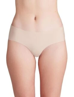 Under Armour Pure Stretch 3-Pack No Show Hipster Underwear - Nude