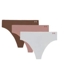 Under Armour Pure Stretch 3-Pack No Show Thong