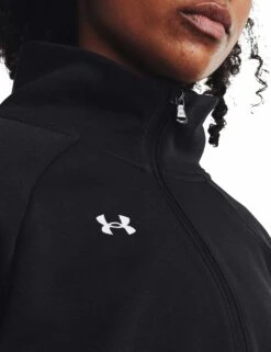 Under Armour Rival Fleece 1/2 Zip - Black/White -The Sports Edit Store under armour rival fleece 1 2 zip black white 1379492 001 4