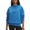 Under Armour Rival Fleece Oversized Crew - Blue Atlantis/Light Heather -The Sports Edit Store under armour rival fleece oversized crew blue light heather 1386463 403 1