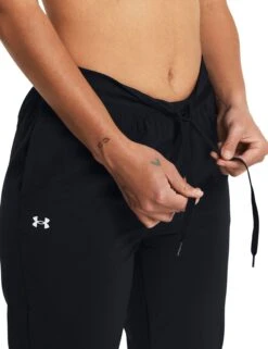Under Armour Rival High-Rise Woven Pants - Black/White -The Sports Edit Store under armour rival high rise woven pants black white 1382727 001 5