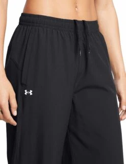 Under Armour Rival Wide Leg Pants - Black/White -The Sports Edit Store under armour rival wide leg pants black white 1386453 001 4