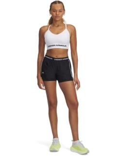 Under Armour Tech Play Up 2-in-1 Shorts - Black/White -The Sports Edit Store under armour tech play up 2 in 1 shorts black white 1389895 001 4
