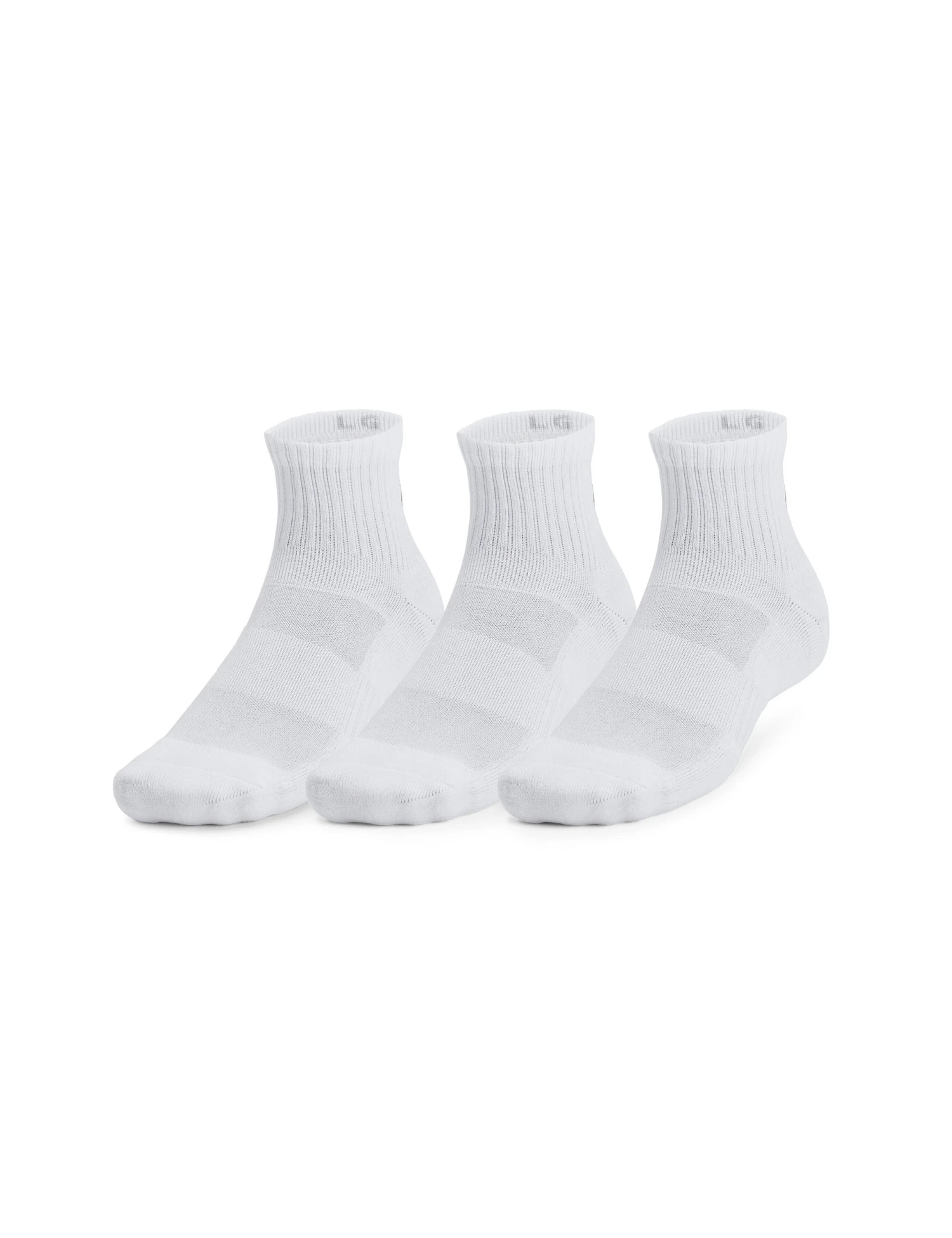Under Armour Training Cotton Quarter Socks (3-Pack) - White 3 Under Armour Training Cotton Quarter Socks (3-Pack) - White