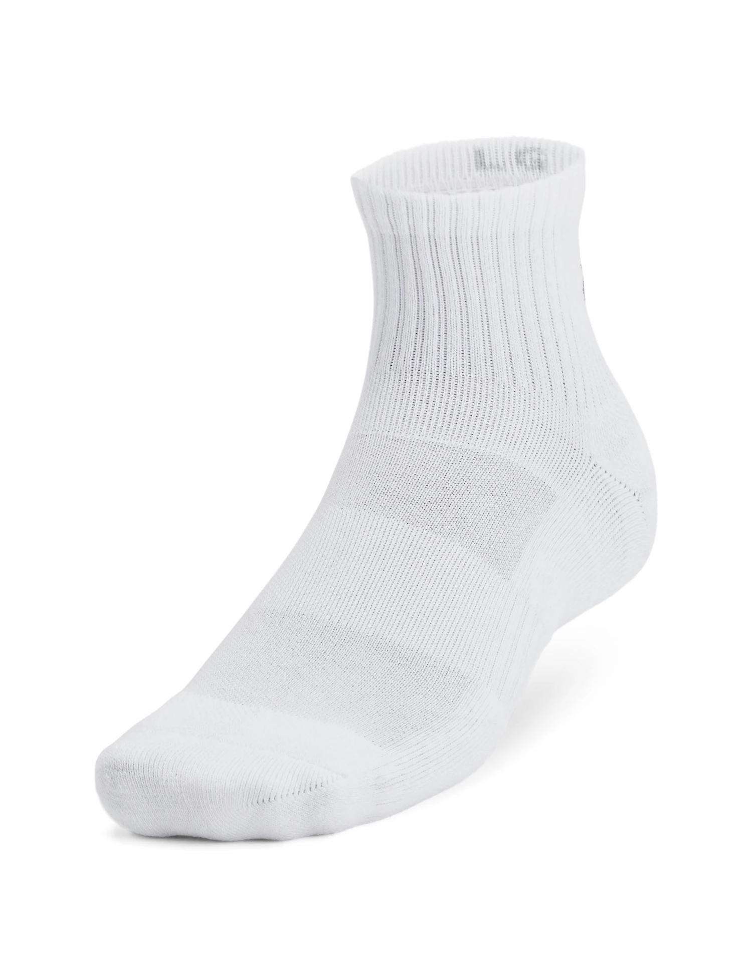Under Armour Training Cotton Quarter Socks (3-Pack) - White 4 Under Armour Training Cotton Quarter Socks (3-Pack) - White - Image 2