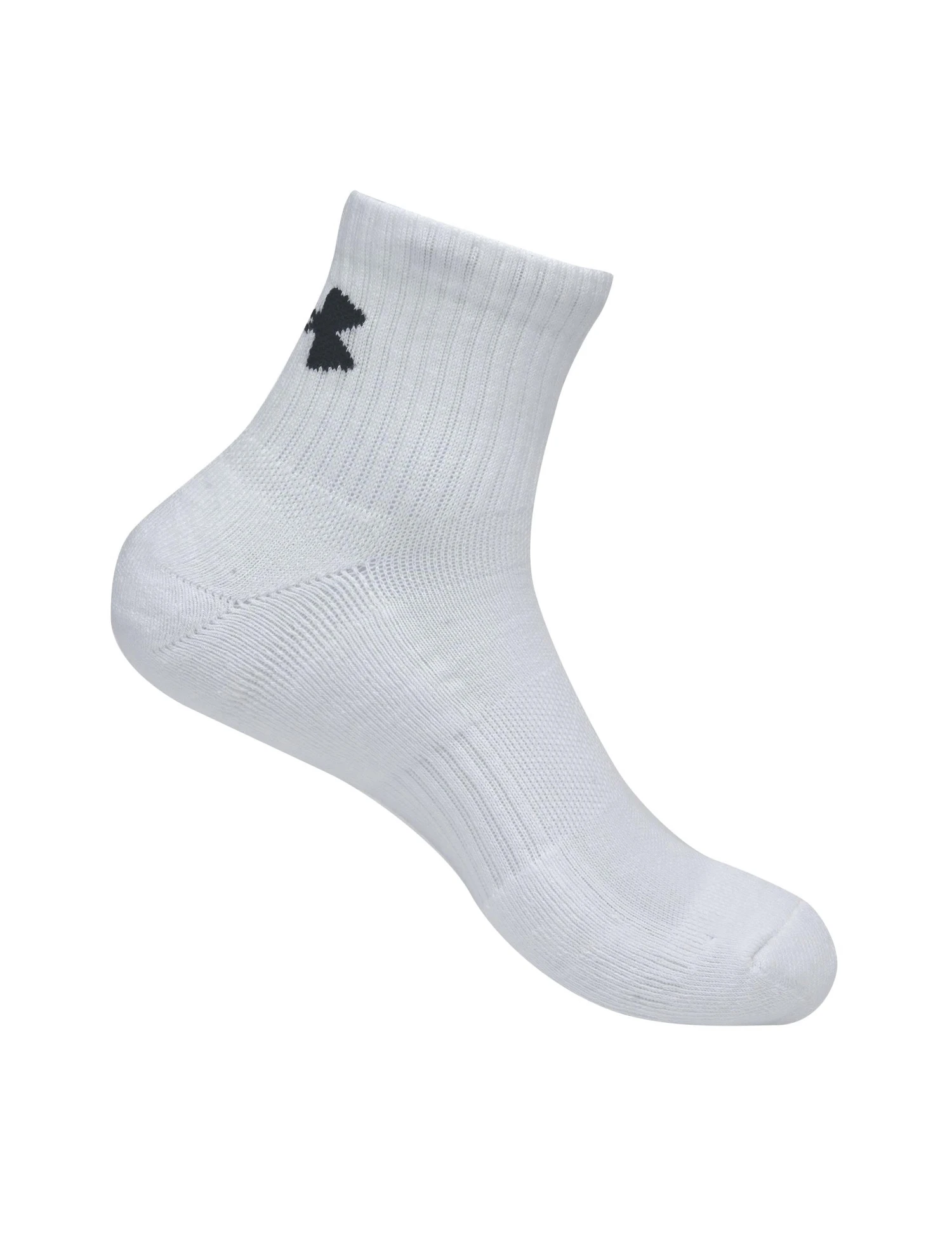 Under Armour Training Cotton Quarter Socks (3-Pack) - White 6 Under Armour Training Cotton Quarter Socks (3-Pack) - White - Image 4
