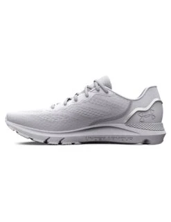 Under Armour UA HOVR Sonic 6 Running Shoes - White/Metallic Silver 10 Under Armour UA HOVR Sonic 6 Running Shoes - White/Metallic Silver -The Sports Edit Store under armour ua hovr sonic 6 running shoes white silver 3026128 101 4