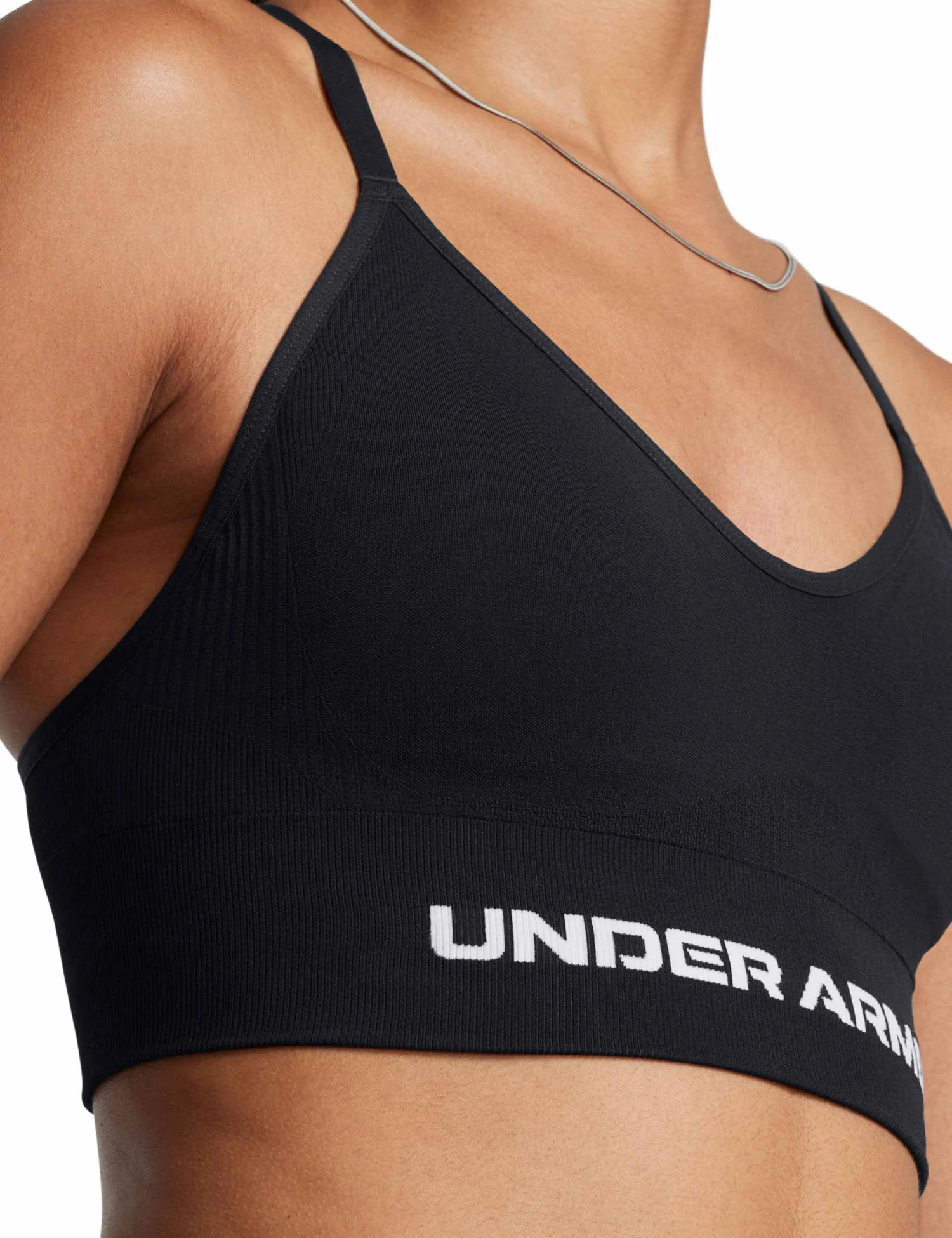 Under Armour Vanish Seamless Low Sports Bra - Black/White 5 Under Armour Vanish Seamless Low Sports Bra - Black/White - Image 3