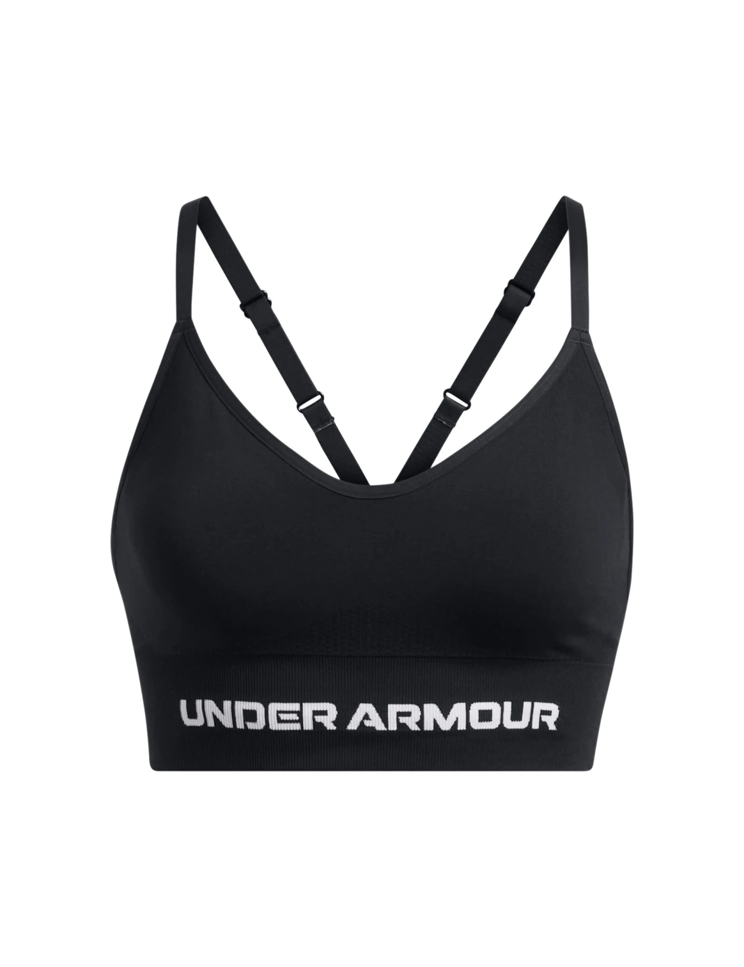 Under Armour Vanish Seamless Low Sports Bra - Black/White 6 Under Armour Vanish Seamless Low Sports Bra - Black/White - Image 4
