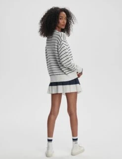 Varley Antonia Relaxed Cardigan - White/Blue Nights -The Sports Edit Store varley antonia relaxed cardigan white blue nights var02459 8