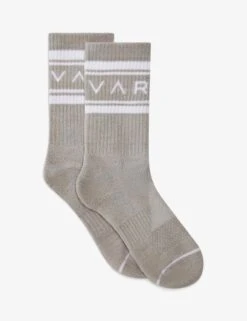 Varley Astley Active Sock - Cement/Snow White