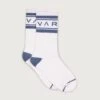 Varley Astley Active Sock - White/Ash Blue Performance Socks -The Sports Edit Store varley astley active sock white ash blue var01356 1