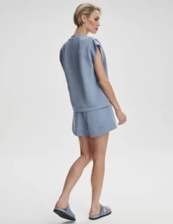 Varley Atrium High Waisted Short 4.5" - Rain Blue 16 Varley Atrium High Waisted Short 4.5" - Rain Blue -The Sports Edit Store varley atrium high waisted short 4 5in rain blue var01759 2