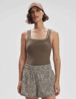 Varley Barney Piped Tank - Chocolate Chip