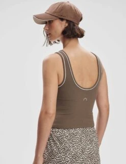 Varley Barney Piped Tank - Chocolate Chip 11 Varley Barney Piped Tank - Chocolate Chip -The Sports Edit Store varley barney piped tank chocolate chip var02566 4