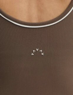 Varley Barney Piped Tank - Chocolate Chip 13 Varley Barney Piped Tank - Chocolate Chip -The Sports Edit Store varley barney piped tank chocolate chip var02566 5