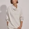 Varley Betsy Sweat - Ivory Marl 1 Varley Betsy Sweat - Ivory Marl -The Sports Edit Store varley betsy sweat ivory marl VAR00979 1